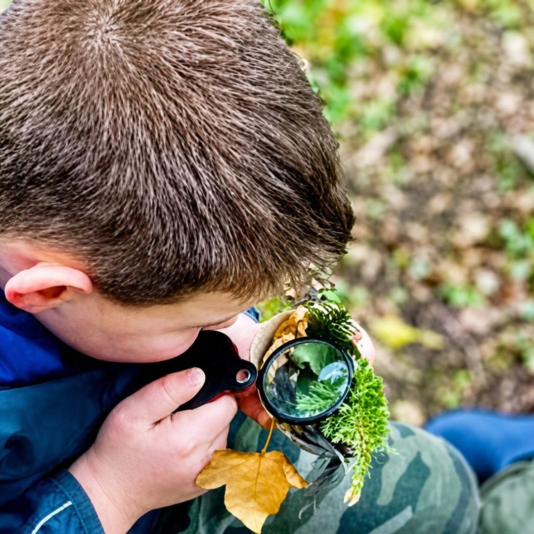 creative by nature - children learning outside at forest school